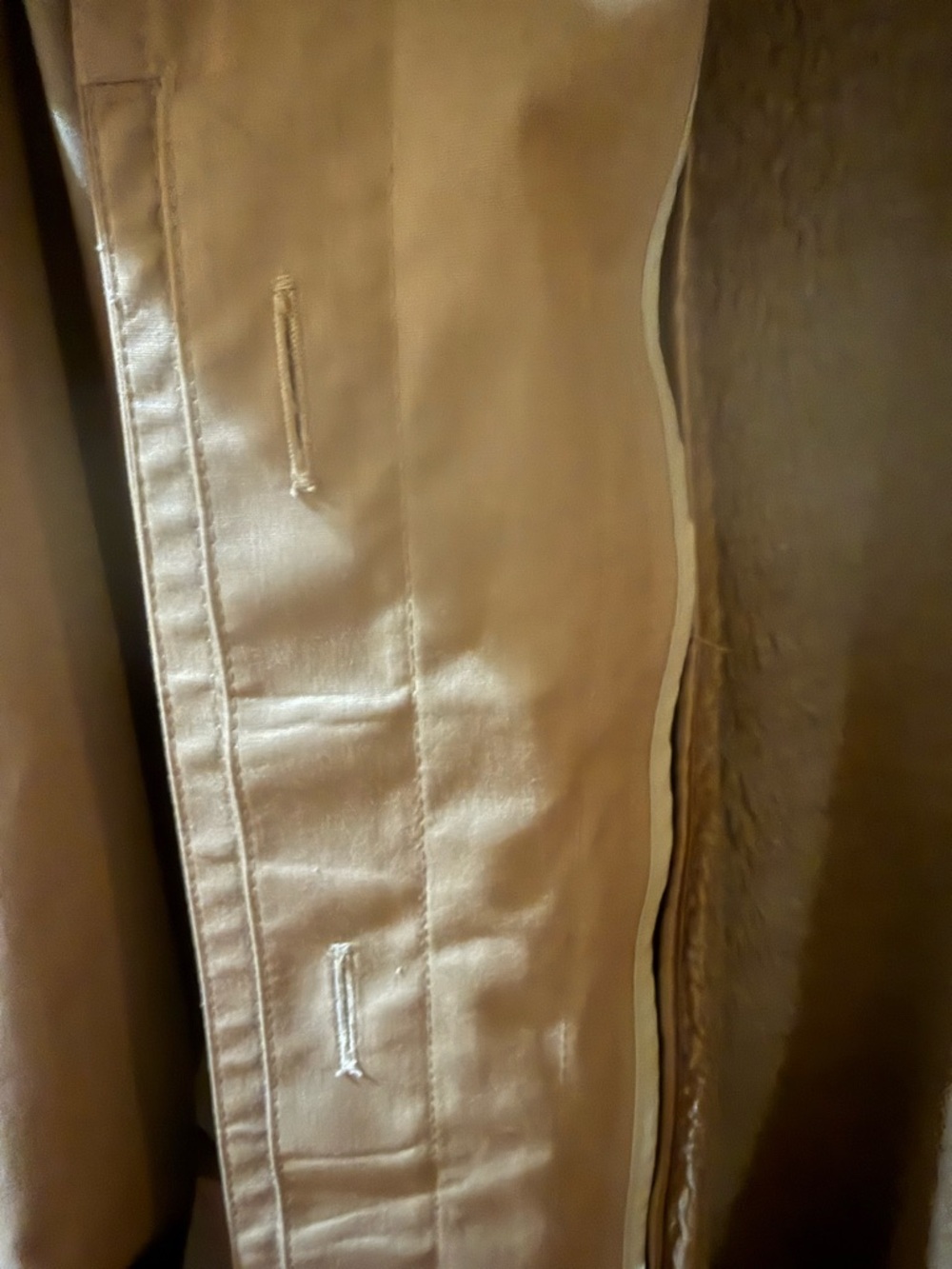 Vintage NICE London Fog Khaki Trench Coat with Sherpa Lining 4 - Picture 3 of 10